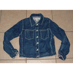 Dark Denim Sz Medium Casual Wear Cotton Blue Jean Jacket Pockets MOE CLOTHING CO